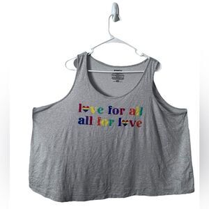 Joy Spun Love for All, All for Love Sleep Tank Top Size XXL
